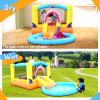Causeair Inflatable Bounce House with Ball Pit & Water Slide,Wet & Dry Use,Water Spray Gun,Basketball Hoop,Bouncy House for Little Kids view 2