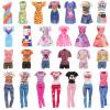 BARWA 10 Sets Doll Clothes Including 5 Fashion Floral Dresses 5 Sets Casual Outfits Tops and Trousers, Shorts for 11.5 inch Girl Dolls view 1