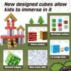 Magnetic Blocks-Build Mine Magnet World, Craft Magnetic Toys for Boys & Girls Age 3-4 4-5 6-8, STEM Montessori Sensory Toys for Toddlers Gifts for 3+ Years Old, 48PCS Fidget 1" Cubes Construction Toy view 3