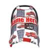 Personalized Baby Car Seat Canopy for Babies with Name, Custom Car Seat Covers for Boys and Girls, Infant Opening Minky Nursing Breastfeeding Stroller Cover Carseat Canopies for Newborn (Fire Truck) view 1