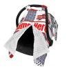 Personalized Baby Car Seat Canopy for Babies with Name, Custom Car Seat Covers for Boys and Girls, Infant Opening Minky Nursing Breastfeeding Stroller Cover Carseat Canopies for Newborn (Fire Truck) view 2