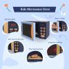 Cuterabit Kids Microwave Toy with Light and Sound, Realistic Toy Kitchen Appliances, Play Kitchen Accessories and Play Food for Toddlers 3 Year Old Up Girls Boys, Blue view 2