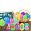 32 Pack Prefilled Easter Eggs with Squishy Toys Inside Bright Colorful Filled Squeeze Toys Great for Easter Basket Stuffers Egg Fillers Party Favors view 4