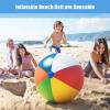 Pijaborg 2 Pack Big Beach Ball 24 Inch Diameter, Giant Beach Ball Bulk for Pool Durable and Thick Inflatable Beachballs fo Beach Outdoor Games & Activities view 2