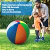 Pijaborg 2 Pack Big Beach Ball 24 Inch Diameter, Giant Beach Ball Bulk for Pool Durable and Thick Inflatable Beachballs fo Beach Outdoor Games & Activities view 3