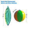 Pijaborg 2 Pack Big Beach Ball 24 Inch Diameter, Giant Beach Ball Bulk for Pool Durable and Thick Inflatable Beachballs fo Beach Outdoor Games & Activities view 4