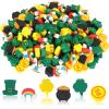 JUNEBRUSHS Erasers for Kids, 150Pcs St. Patrick's Mini Erasers Cute Pencil Erasers Shamrocks Erasers for Kids Bulk School Classroom Prizes Homework Rewards Party Favors view 1