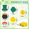JUNEBRUSHS Erasers for Kids, 150Pcs St. Patrick's Mini Erasers Cute Pencil Erasers Shamrocks Erasers for Kids Bulk School Classroom Prizes Homework Rewards Party Favors view 2