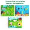 Skillmatics Wooden Sorting Puzzles - 3-in-1 Learning Toy, Animal Puzzles for Toddlers & Preschoolers, Educational Toy, Gifts for Boys and Girls Ages 2, 3, 4, 5 view 2