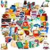 100 Pcs Book Stickers Bulk, Reading Sticker for Water Bottles, Library Stickers, Book Accessories for Reading Lovers, Vinyl Waterproof Sticker for Teens Adults Kids Students Teachers view 1