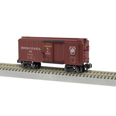 Lionel Pennsylvania #19121 Insulated S Gauge Boxcar American Flyer Freight Car with Opening Doors, Diecast Trucks & Operating Couplers, Age 14+