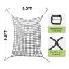 nets Tribe Kids Climbing Cargo Net, 6.5 * 9.8 ft Playground Safety Net, Polyester Double Layers Net Bridge for Inside, Outside, Backyard,Tree House, Obstacle Training, Monkey Bar, Black (6.5 * 9.8) view 2
