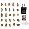 Jamron 25 Pcs Crystal Stone Engraved Rune Set with Velvet Pouch and Guidebook Future Telling Divination Game English Edition SN071173 Brown view 1