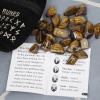 Jamron 25 Pcs Crystal Stone Engraved Rune Set with Velvet Pouch and Guidebook Future Telling Divination Game English Edition SN071173 Brown view 3