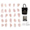 Jamron 25 Pcs Crystal Stone Engraved Rune Set with Velvet Pouch and Guidebook Future Telling Divination Game English Edition SN071173 Pink view 1