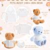 12 PCS Stuffed Bear Clothes Sublimation Stuffed Animal T-Shirt Doll Tshirts Blank Plush Bear Hoodie Fit 14-18 Inches Stuffed Bear Doll view 2