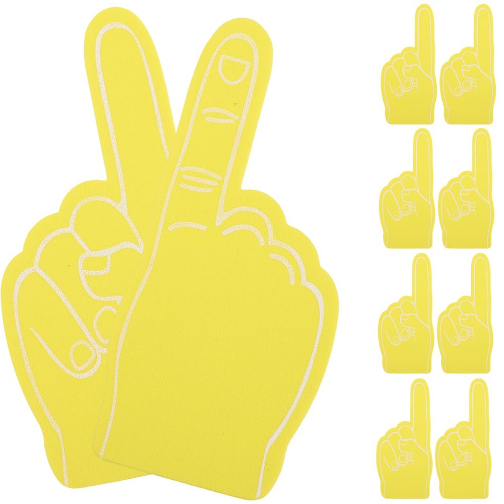 BESPORTBLE 12pcs Mini Foam Fingers  Cheering Props for Sports Events, Team Spirit, and Fun Photo Props