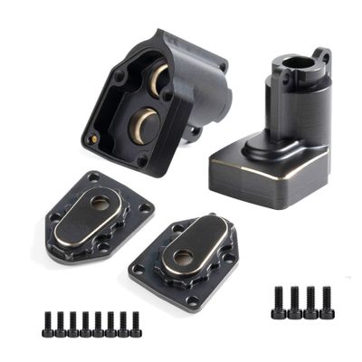 UTB18 LCG Brass Axle Counter Weight Black Coating Axle Housing for Axial RC Crawler 1/18 UTB18 Capra Unlimited Trail Buggy RTR Upgrade Part (Brass Rear Axle Part)