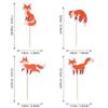 36 Pack Fox Cupcake Toppers Woodland Animal Picks Baby Shower Decorations for Woodland Themed Birthday Party Supplies view 2