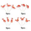 36 Pack Fox Cupcake Toppers Woodland Animal Picks Baby Shower Decorations for Woodland Themed Birthday Party Supplies view 3