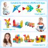 Anbalulu Magnetic Building Tiles, 134PCS Large Magnet Building Set,Magnetic Blocks, 3D STEM Stacking Toys, Magnets Toy for Kids Boys Girls view 4