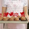 24 Pack Valentine's day Cupcake Toppers Glitter Oh Baby Sweet Heart Love Cupcake Picks for Valentine's Day Baby Shower Kids Birthday Theme Party Cake Decorations Supplies Red view 4