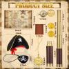 17 Piece Pirate Monocular Telescope Pirate Treasure Map Eye Patch Hat Pocket Compass Necklace Plastic Coins with Velvet Bag for Party Supplies view 2