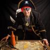 17 Piece Pirate Monocular Telescope Pirate Treasure Map Eye Patch Hat Pocket Compass Necklace Plastic Coins with Velvet Bag for Party Supplies view 4