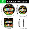 Sports Party Plates Napkins Sports Happy Birthday Party Tableware Baseball Football Soccer Basketball Rugby Disposable Paper Plates Napkins for Boy Birthday Decoration Supplies Favors 24 Guests view 2