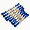 8pcs Hard Steel Adjustable Front and Rear Toe Links Push Rods with Aluminum Ends Blue for Traxxas 1/16 Mini E-Revo Summit 7138 7118 view 2
