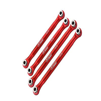 Axial 1/18 UTB18 Capra 4WD Unlimited Trail Buggy AXI01002 Upgrade Parts Aluminum 7075-T6 Front Upper & Rear Upper Links Tie Rods - Red