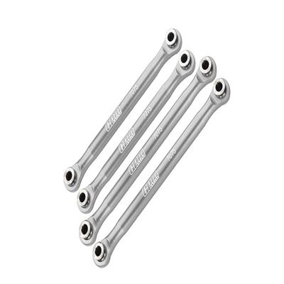 Axial 1/18 UTB18 Capra 4WD Unlimited Trail Buggy AXI01002 Upgrade Parts Aluminum 7075-T6 Front Upper & Rear Upper Links Tie Rods - Silver