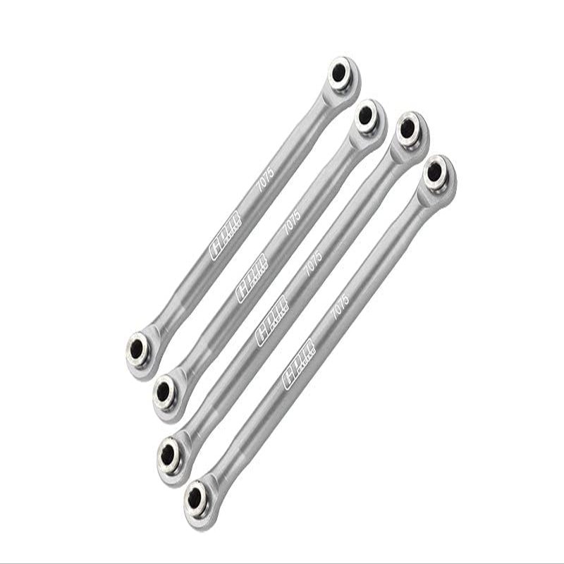Axial 1/18 UTB18 Capra 4WD Unlimited Trail Buggy AXI01002 Upgrade Parts Aluminum 7075-T6 Front Upper & Rear Upper Links Tie Rods - Silver
