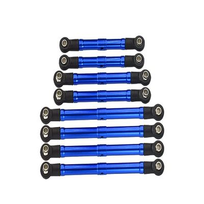 Aluminum 6061-T6 Adjustable Tie Rods Linkage for Traxxas 1:18 TRX4M Ford Bronco Crawler 97074-1 / TRX4M Land Rover Defender 97054-1 Upgrades - Blue