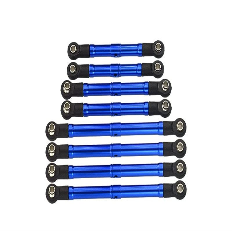 Aluminum 6061-T6 Adjustable Tie Rods Linkage for Traxxas 1:18 TRX4M Ford Bronco Crawler 97074-1 / TRX4M Land Rover Defender 97054-1 Upgrades - Blue