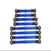 Aluminum 6061-T6 Adjustable Tie Rods Linkage for Traxxas 1:18 TRX4M Ford Bronco Crawler 97074-1 / TRX4M Land Rover Defender 97054-1 Upgrades - Blue view 1