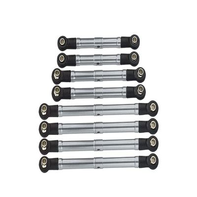 Aluminum 6061-T6 Adjustable Tie Rods Linkage for Traxxas 1:18 TRX4M Ford Bronco Crawler 97074-1 / TRX4M Land Rover Defender 97054-1 Upgrades - Silver
