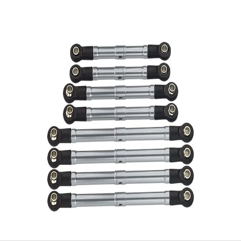 Aluminum 6061-T6 Adjustable Tie Rods Linkage for Traxxas 1:18 TRX4M Ford Bronco Crawler 97074-1 / TRX4M Land Rover Defender 97054-1 Upgrades - Silver