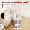 VaVaSoo Electric Rocking Bassinet for Baby 3 Speeds Auto Rolling Newborn Cradle Automatic Bedside Sleeper Rocks Itself 5 Height Adjustable with Music, Wheels, Storage, Light Grey view 3