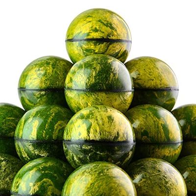 Entervending Bouncy Balls - Rubber Balls for Kids - Gold Bowling Bounce Balls - 50Pcs Large Bouncy Ball 45 mm - Super Ball Vending Machine Toys - Bouncing Balls Party Favors