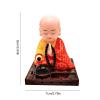 Solar Dancing Little Monk - Shaking Doll Dancing Toys, Car Dashboard Doll Ornament, Dancing Buddha Monk Figurine Toy for Car Interior Home Desk Decorations view 2