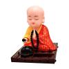 Solar Dancing Little Monk - Shaking Doll Dancing Toys, Car Dashboard Doll Ornament, Dancing Buddha Monk Figurine Toy for Car Interior Home Desk Decorations view 3