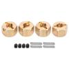 RC Coupler Set, Brass 12mm Hex Wheel Hub Extended Adapter Upgrade Part Car Model Accessories for SCX10 90046 GN7 CC01 1/10 RC Cars Model Toys (8mm) view 2