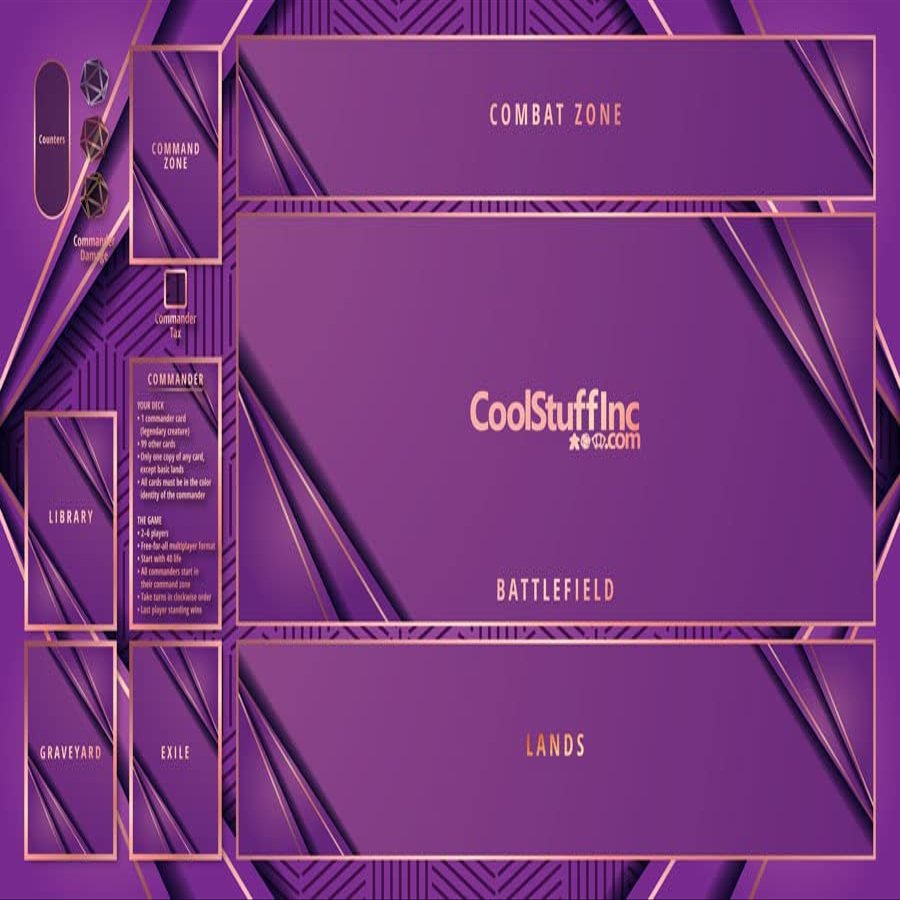 Magic: The Gathering New Player Play Mat (Commander) (Purple Left)