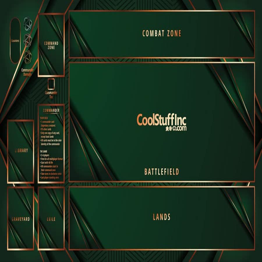Magic: The Gathering New Player Play Mat (Commander) (Green Left)