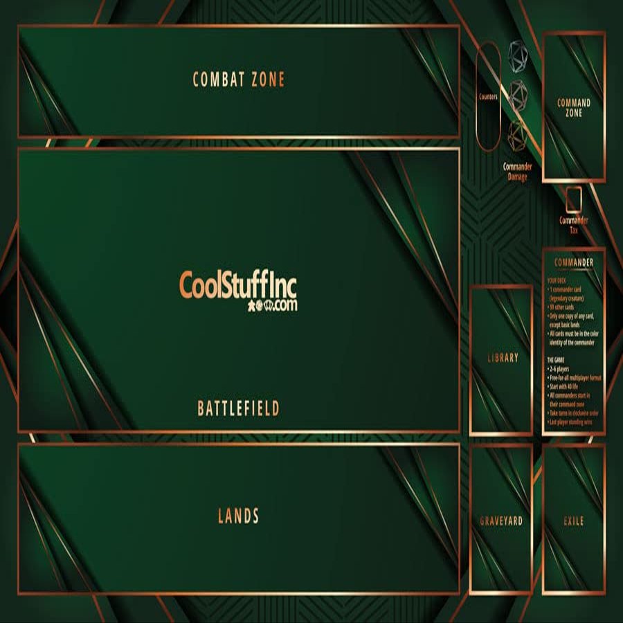 Magic: The Gathering New Player Play Mat (Commander) (Green Right)