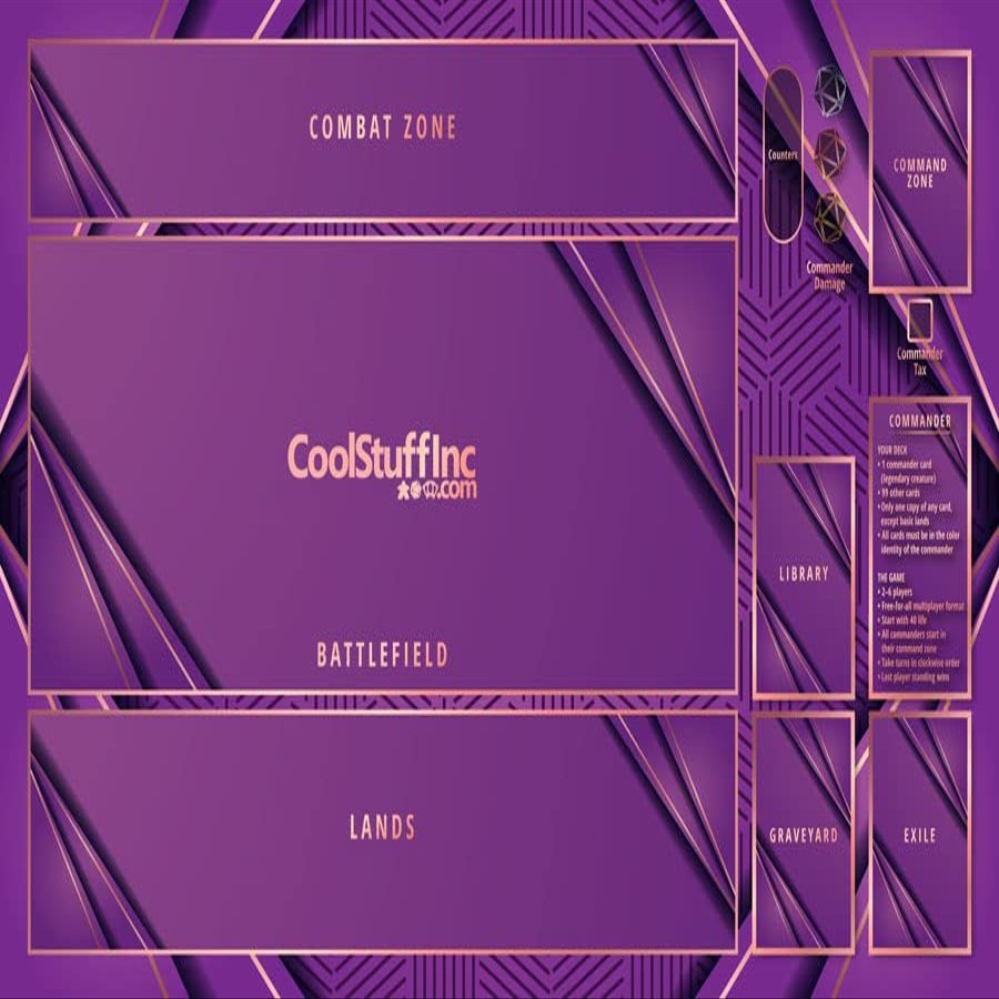 Magic: The Gathering New Player Play Mat (Commander) (Purple Right)