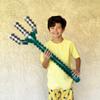 Inflatable Diamond Trident - Mine Pixel Craft - Birthday Party Favors - Gift Bags - Pool Parties - Cosplay - Halloween Costumes for Boys & Girls - 6 Pack view 3