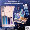 Blue Skies Plus 3D Wood Craft Kit Hanukkah Menorah - Ready to Color 6 x 6 x.75 inches view 2