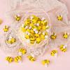 AUEAR, 50 Pack Yellow Wool Felt Mini Bumble Bee Craft Balls for DIY Party Tent Clothing Hat Gift Decoration view 4